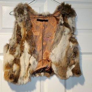 Genuine Rabbit Fur Vest size XS